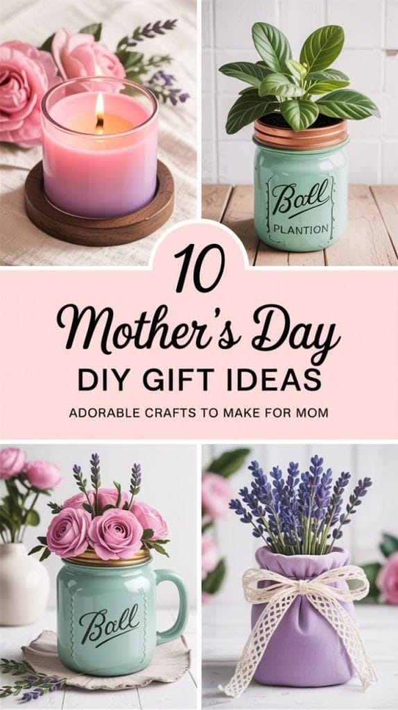 Mother's Day DIY craft gift ideas collage