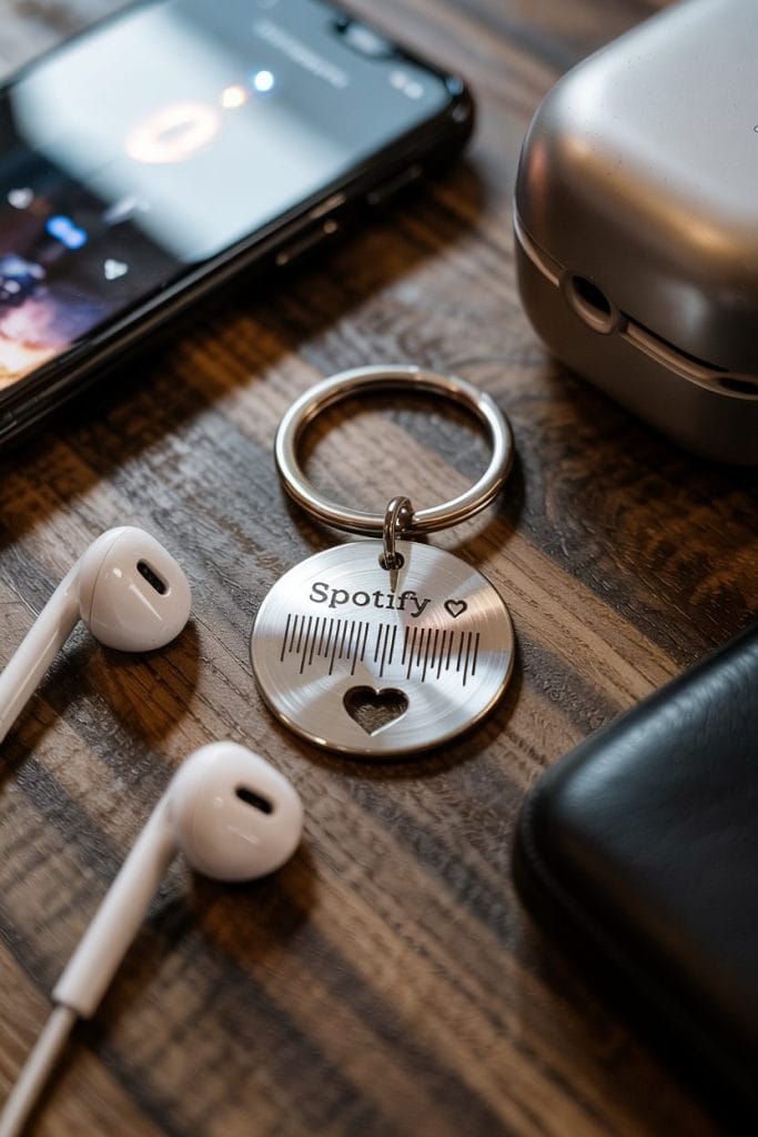Personalized Spotify song code keyring