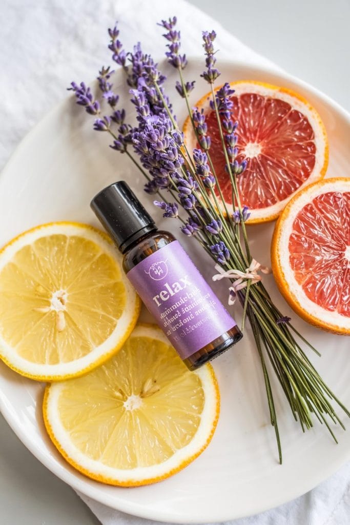 DIY aromatherapy essential oil roller bottle