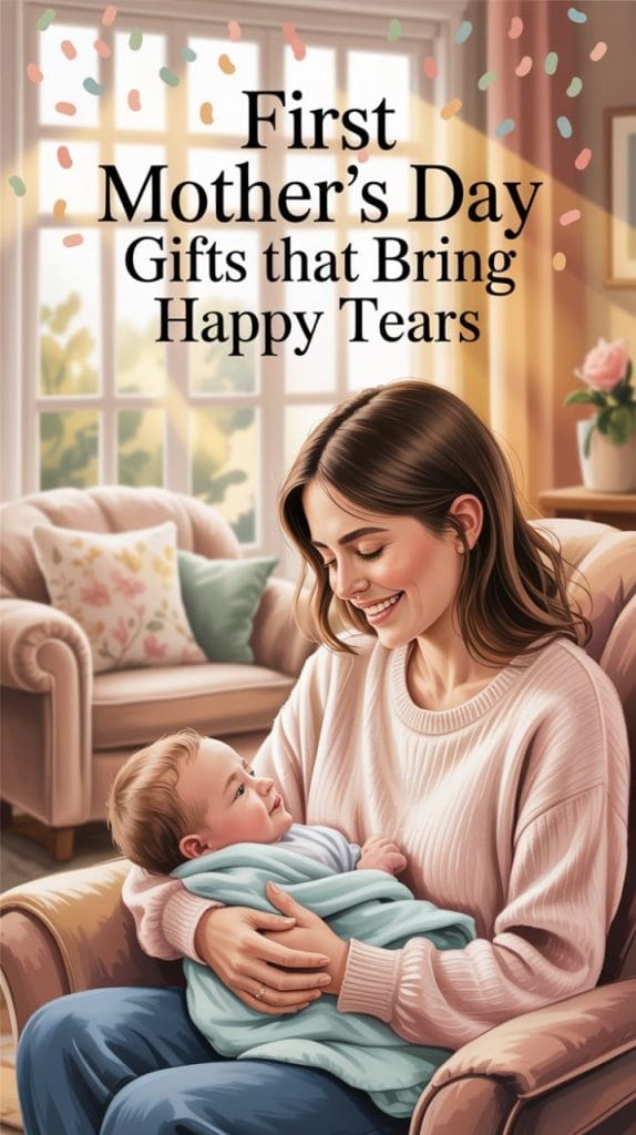 first Mother's Day gift ideas pin design with hearts