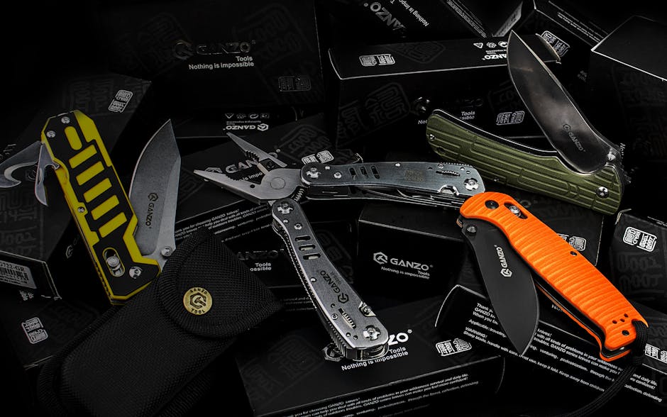 Engraved multi-tool and folding pocket knives, a practical Father's Day gift for step dad